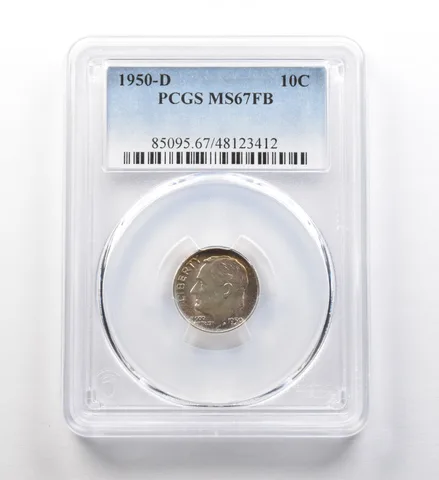 1950-D Roosevelt Dime MS67 FB PCGS *8298