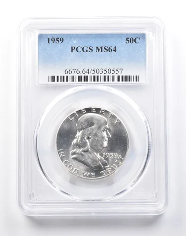 1959 Franklin Half Dollar Type 2 Reverse MS64 PCGS *4114