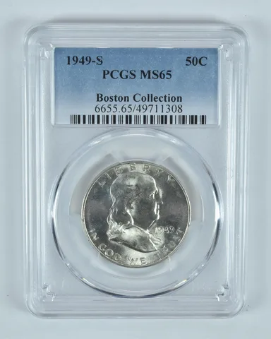1949-S Franklin Half Dollar Boston Collection MS65 PCGS
