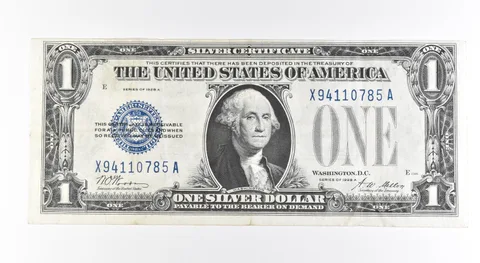 1928 A $1 Silver Certificate Blue Seal Fr#1601 *0492