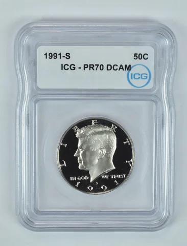 1991-S Kennedy Half Dollar PR70 DCAM ICG
