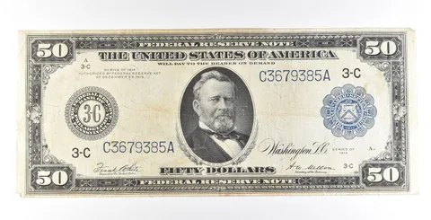 1914 $50 Philadelphia PA FRN Large Note Blue Seal *5620