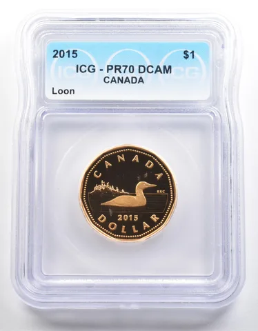 2015 Canada 1 Dollar Loon PR70 DCAM ICG *4024