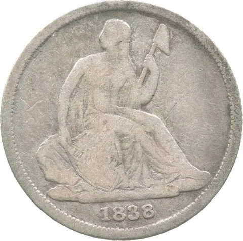 1838-O Seated Liberty Dime a9014