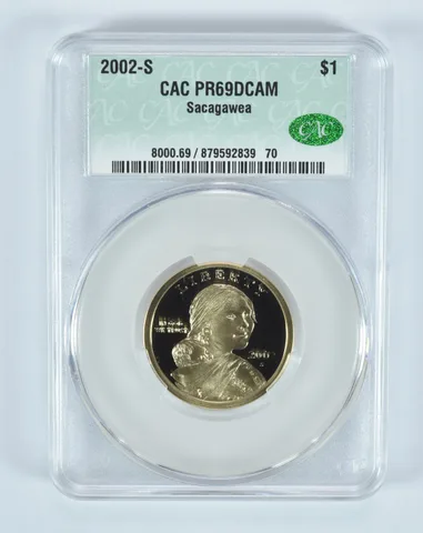 2002-S Sacagawea $1 PR69 DCAM CAC CACg