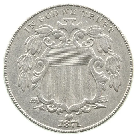1871 Shield Nickel *1842