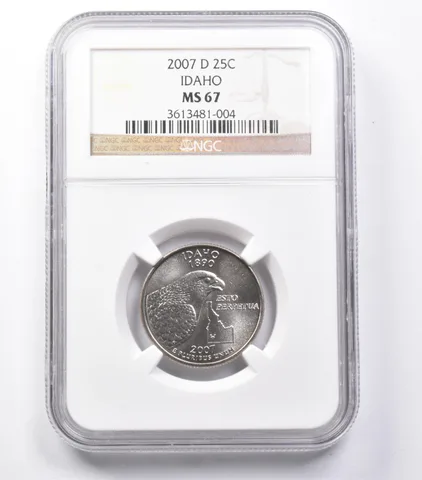 MS67 2007-D Washington State Quarter Idaho NGC *5386