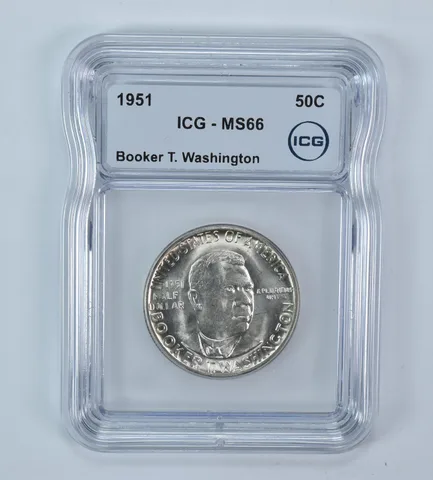 1951 Booker T Washington Commemorative Half Dollar MS66 ICG