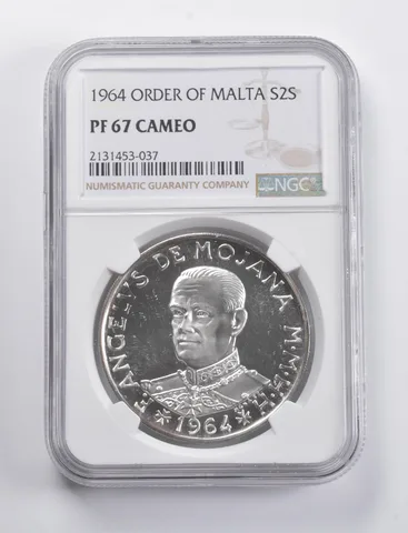 PF67 CAM 1964 Order Of Malta 2 Silver Scudi NGC *4806