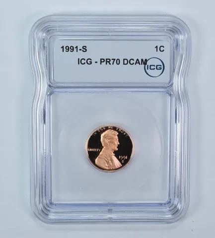 1991-S Lincoln Memorial Cent PR70 DCAM ICG