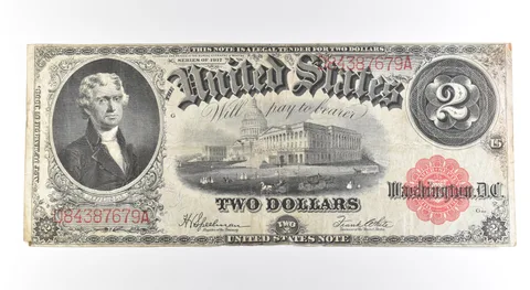 1917 $2 Legal Tender Large Note Red Seal *2654