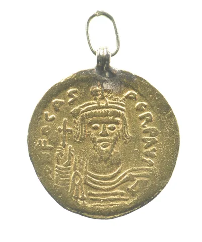 (602-610) Byzantium Constantinople Gold Solidus Pendant 4.6g *9812