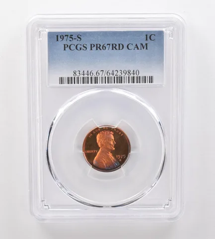 1975-S Lincoln Memorial Cent PR67 RD CAM PCGS Beautiful Tone *2081