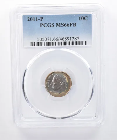 2011-P Roosevelt Dime MS66 FB PCGS Beautiful Tone *8330