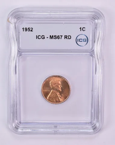 1952 Lincoln Wheat Cent MS67 RD ICG
