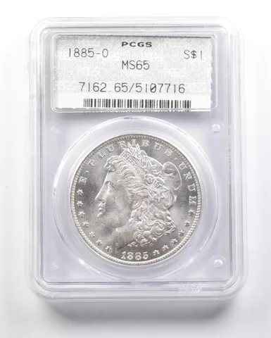 1885-O Morgan Silver Dollar MS65 PCGS OGH Doily Label *4783