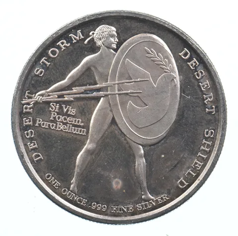 VINTAGE Art Bar/RoundU.S. Marine Corps 1 Oz. .999 SilverOne Troy Ounce *870