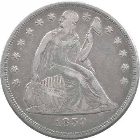 1859-O Seated Liberty Silver Dollar a6753
