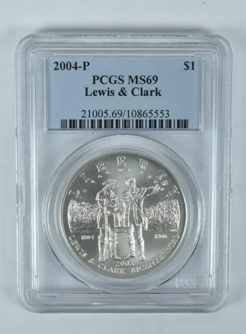 2004-P Lewis & Clark Commemorative Dollar MS69 PCGS Blue Label