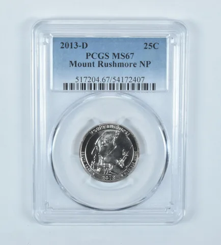 2013-D Washington Quarter ATB Mount Rushmore MS67 PCGS