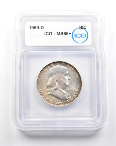 1959-D Franklin Half Dollar MS66+ ICG *7607