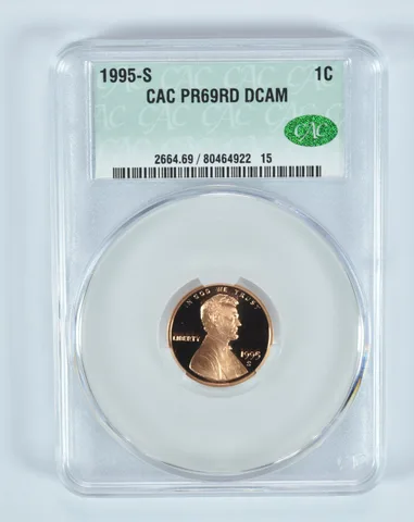 1995-S Lincoln Memorial Cent PR69 RD DCAM CAC CACg