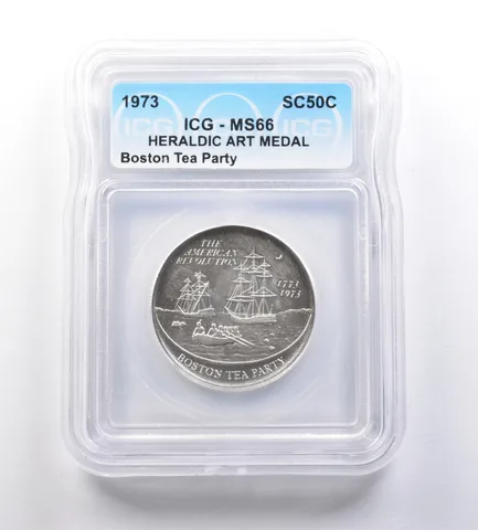 1973 So-Called Half Dollar Boston Tea Party MS66 ICG *7213