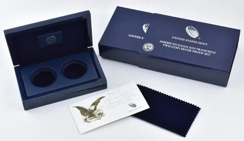 OGP 2012 American Eagle SF Two Coin Silver Proof Set BOX & COA - NO COINS