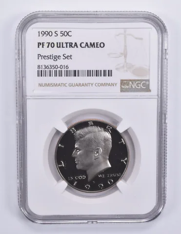 1990-S Kennedy Half Dollar Prestige Set PF70 UCAM NGC Brown Label