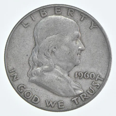 1960-D Franklin Half Dollar Circulated 90% Silver (1pc)