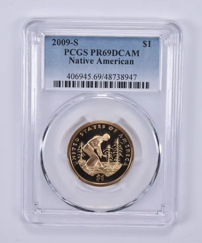 2009-S Sacagawea $1 Agriculture PR69 DCAM PCGS Blue Label