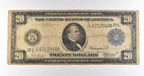 1914 $20 San Francisco CA FRN Blue Seal Large Note Fr#1008 *4597
