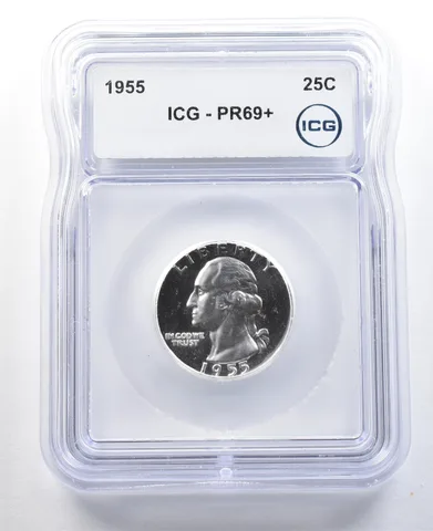 1955 Washington Quarter PR69+ ICG *3325