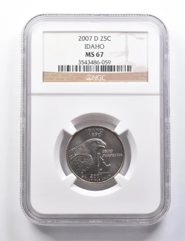MS67 2007-D Washington State Quarter Idaho NGC a5767