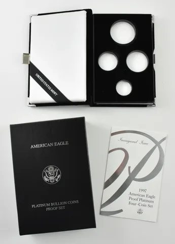 OGP 1997 Platinum Eagle Proof Set 4-Coin BOX & COA - NO COINS (Inaugural)