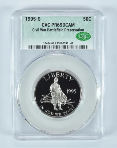 1995-S Civil War Battlefields Commemorative Half Dollar PR69 DCAM CAC CACg