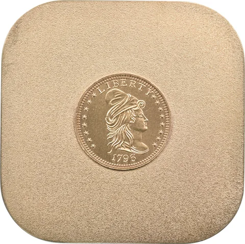 1796 Draped Bust Pattern 95.85 Grams 24K Gold Plated Plate Round/Bar *3895