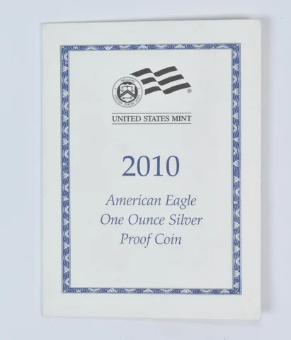 COA 2010-W American Silver Eagle Proof