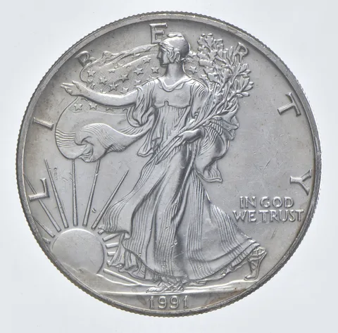 Better Date 1991 American Silver Eagle 1 Troy Oz .999 Fine Silver *446
