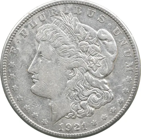 1921-S Morgan Silver Dollar "Las Vegas" Painted Advertising Dollar *3580
