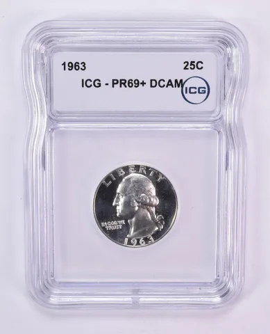 1963 Washington Quarter PR69+ DCAM ICG