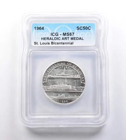 1964 So-Called Half Dollar St Louis Bicentennial MS67 ICG *7168