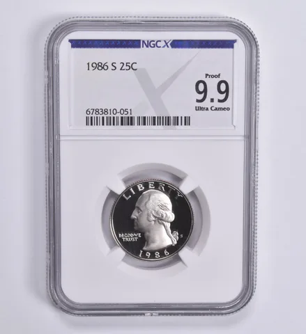 1986-S Washington Quarter 25c Proof 9.9 UCAM NGC X NGCX