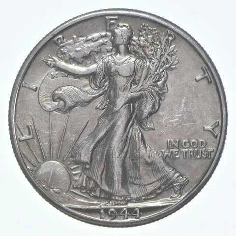 CHAU 1944-D Walking Liberty Half Dollar Choice AU 90% Silver (1pc)