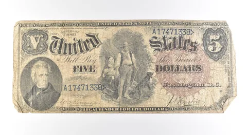 1880 $5 Legal Tender Large Note Brown Seal *2673