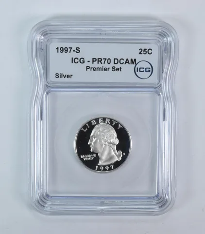 1997-S Washington Quarter Silver Premier Set PR70 DCAM ICG