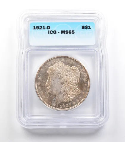 1921-D Morgan Silver Dollar MS65 ICG a2409