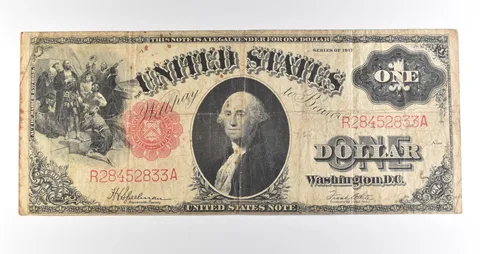 1917 $1 Legal Tender Red Seal Large Note Fr#39 *4578