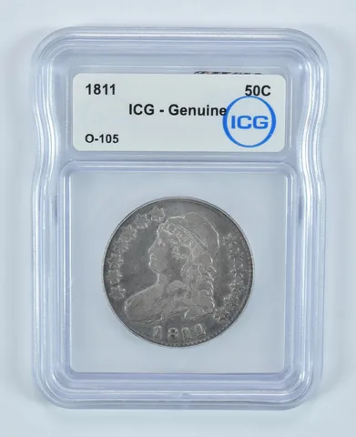 1811 Capped Bust Half Dollar O-105 Genuine ICG a9049