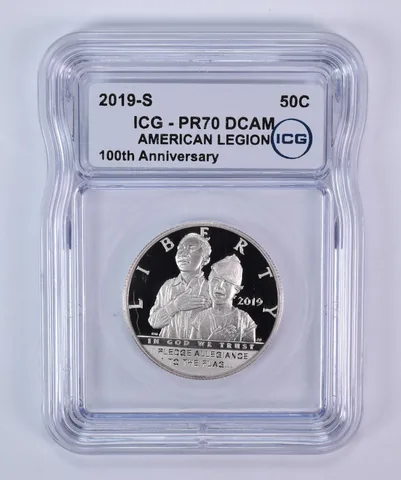 2019-S American Legion Commemorative Half Dollar PR70 DCAM ICG